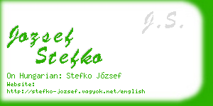 jozsef stefko business card